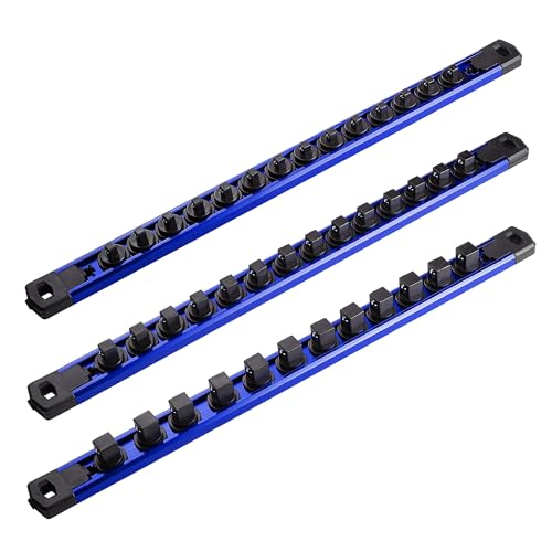 3-Piece 360° Swivel Socket Organiser Rail Set, 40 Clips product image