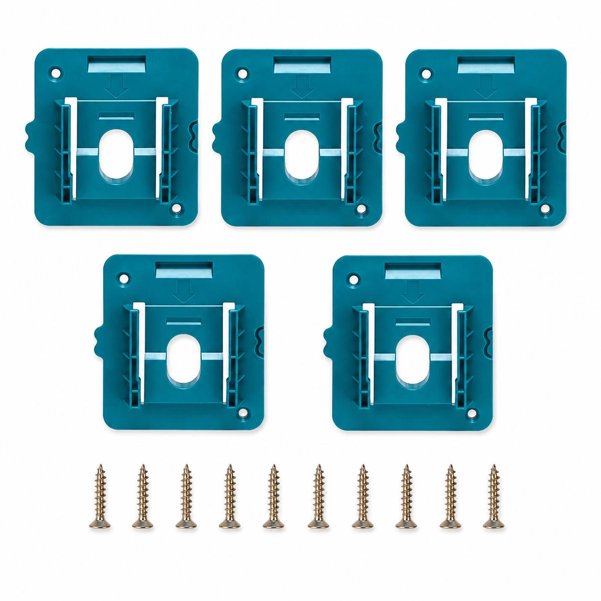 5-Pack Battery Wall Holders Compatible with Makita 18V LXT