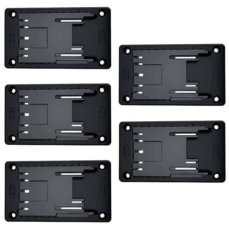 5-Pack Tool-Mount Brackets Compatible with Bosch & Makita 18V Tools, Black product image